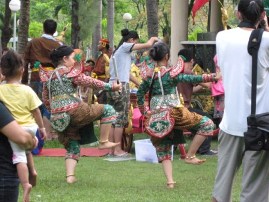 Girls Dancing at Traditional Thailand Festival